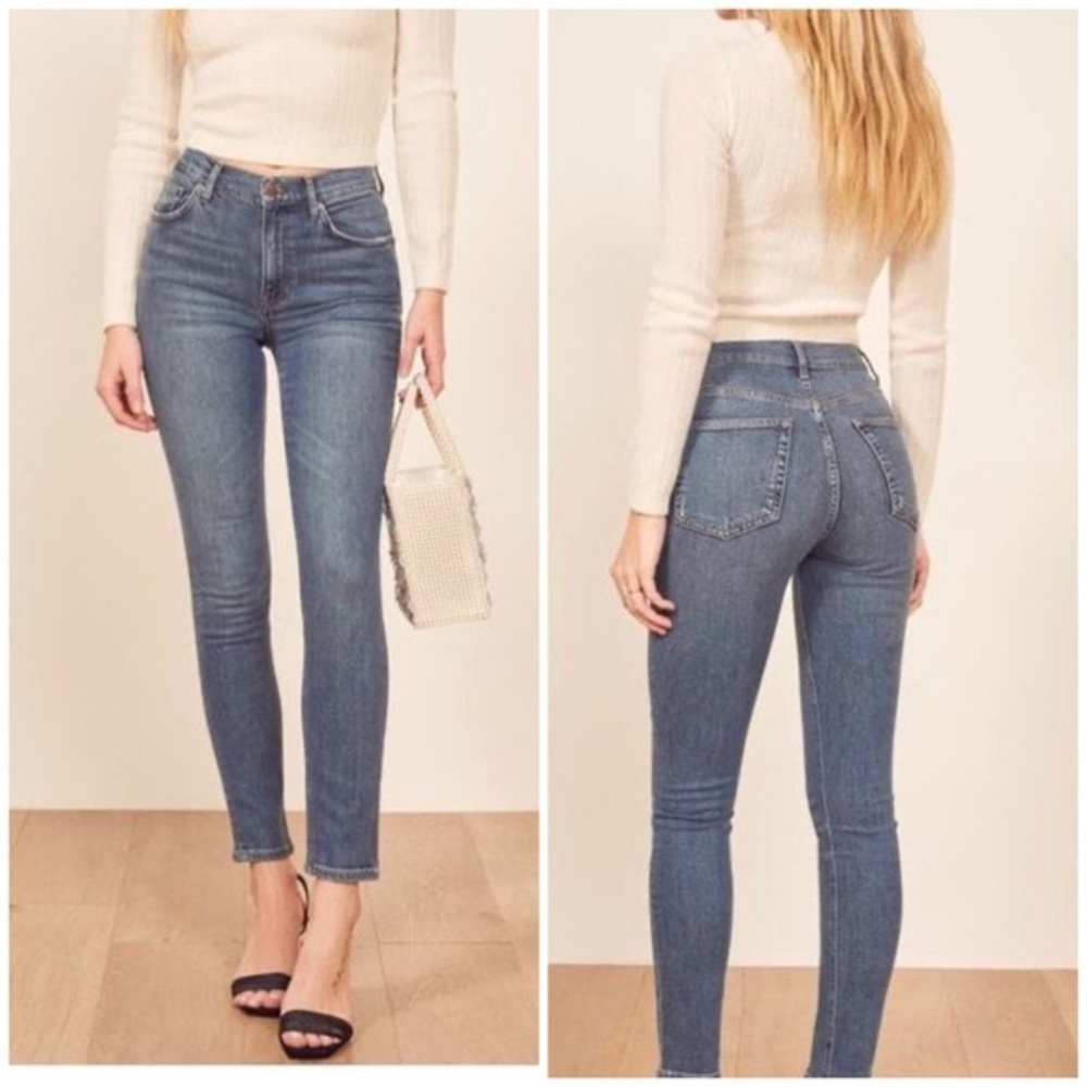 Reformation Blue Skinny Jeans
